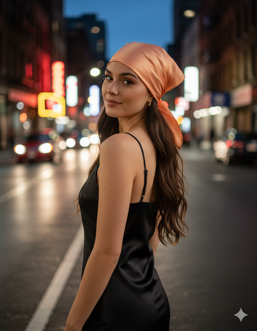 Pañoleta Naranja Pálido Otoño