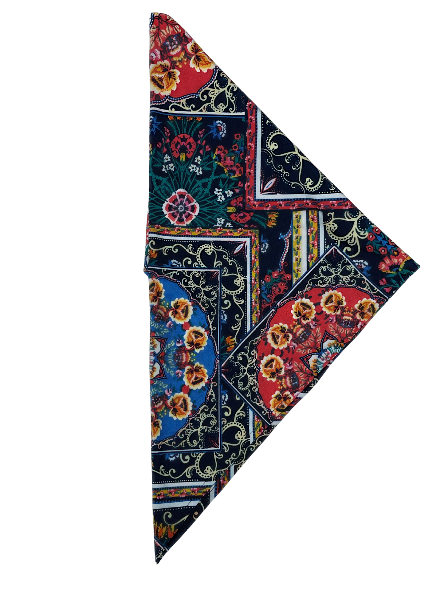 Pañoleta azul floral